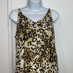 Leopard Print V-neck Tank